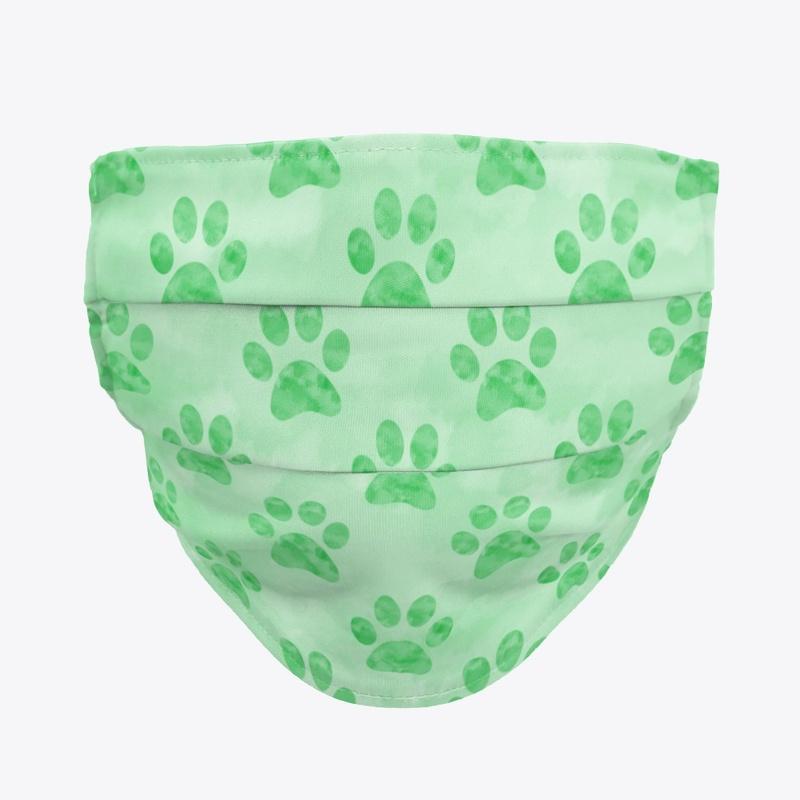 Green Pawprint Mask (Plain)